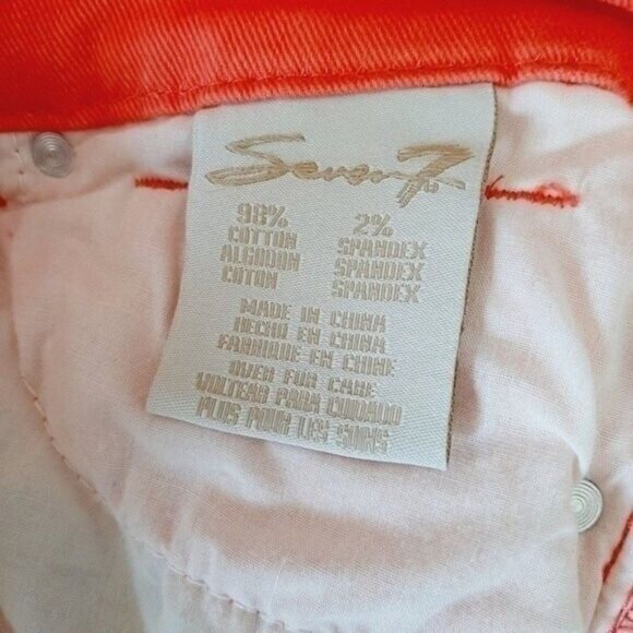 SEVEN7 Jeans Pink Women's Crop Capri Pants Sz 26 - Picture 10 of 10